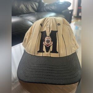 Vintage Mickey Mouse pin stripe baseball cap